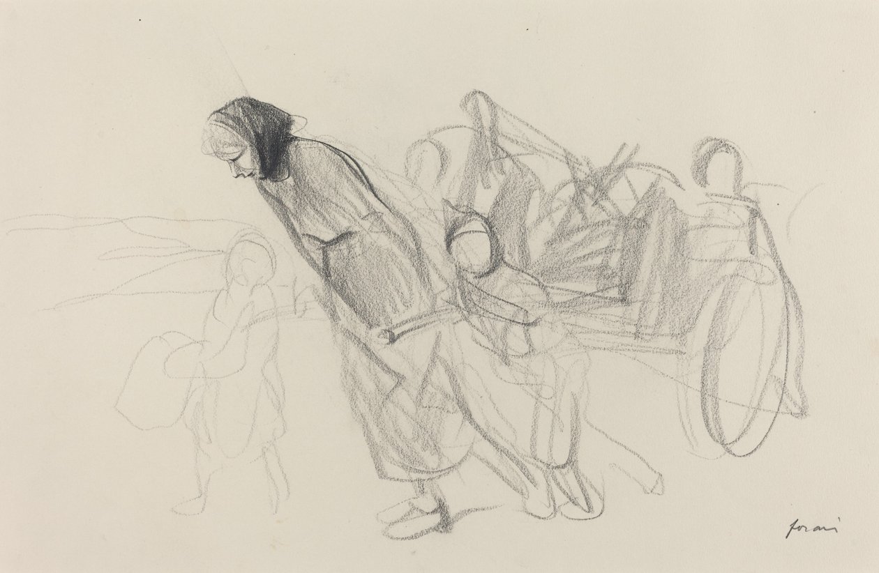 Uprchlíci, c. 19141919. od Jean Louis Forain