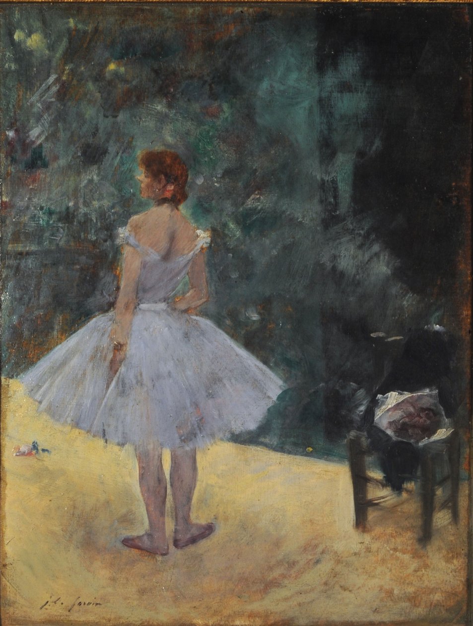 Balerína (olej na panelu) od Jean Louis Forain