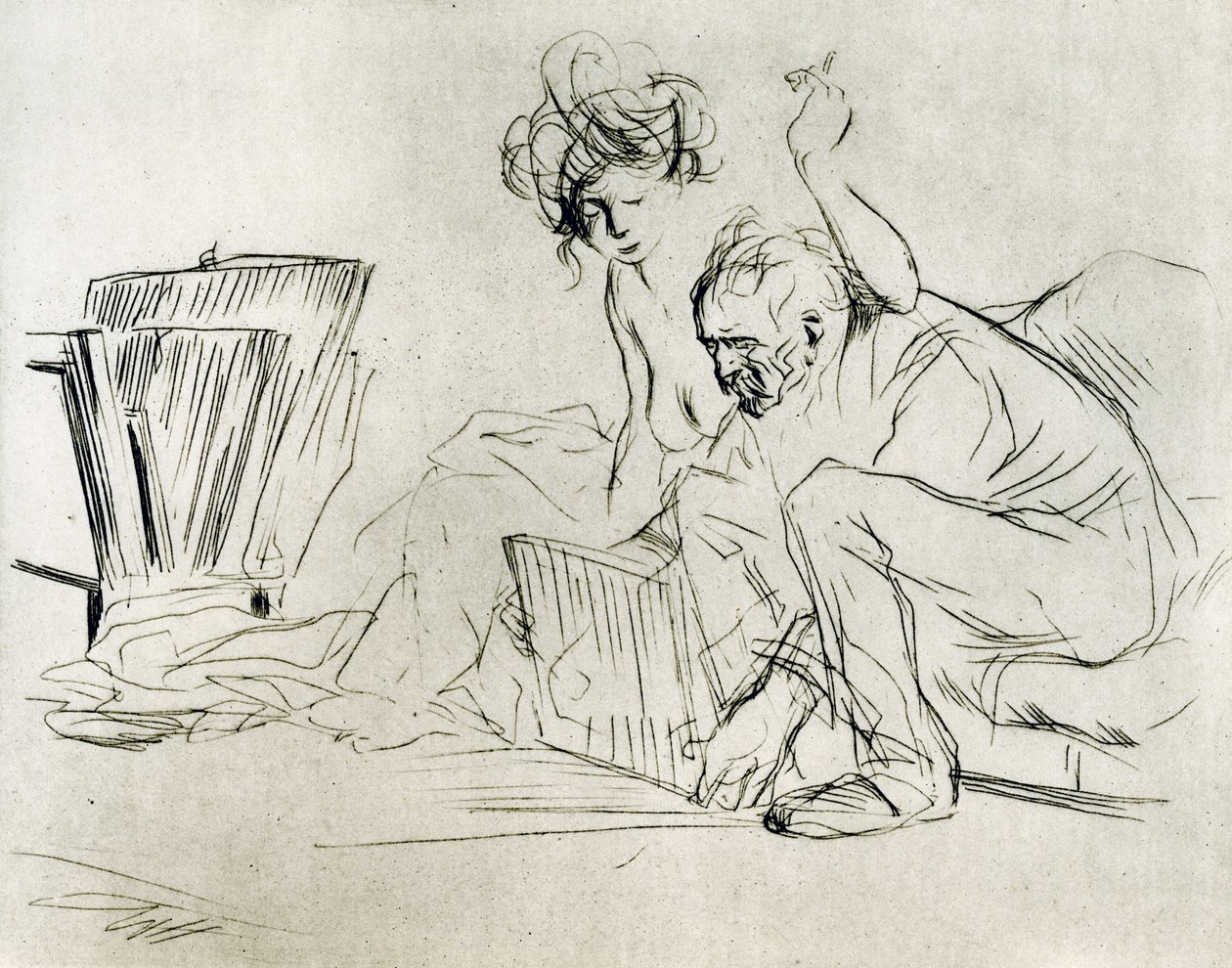 Model v klidu, 1925. od Jean Louis Forain