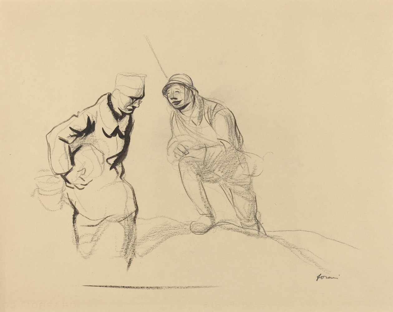 Dva vojáci, c. 19141919. od Jean Louis Forain