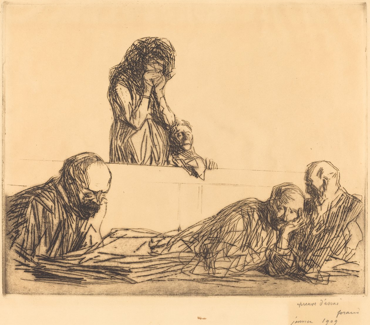 Nemanželská matka (první deska) od Jean Louis Forain