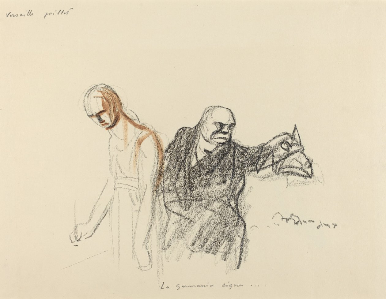 července ve Versailles. Germánské známky... od Jean Louis Forain