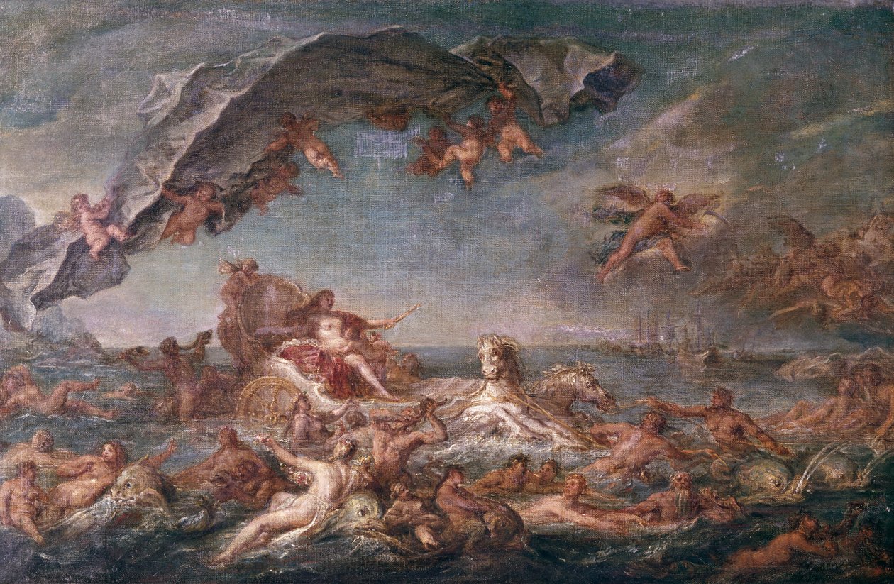 Triumph of Amphitrite, 1758 od Jean Marc Nattier