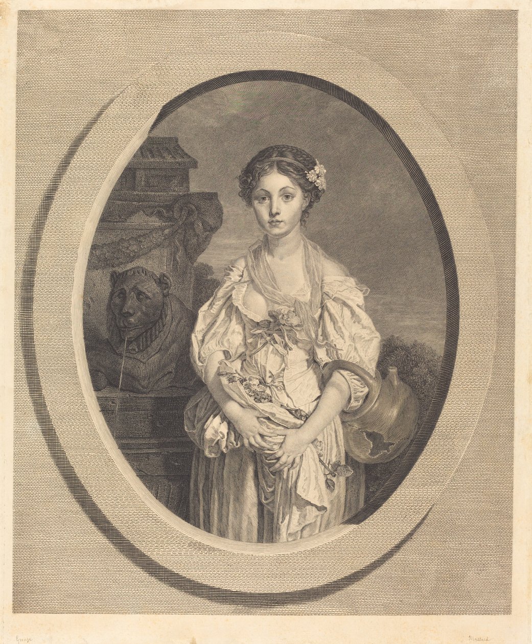 Rozbitý džbán od Jean Massard after Jean Baptiste Greuze