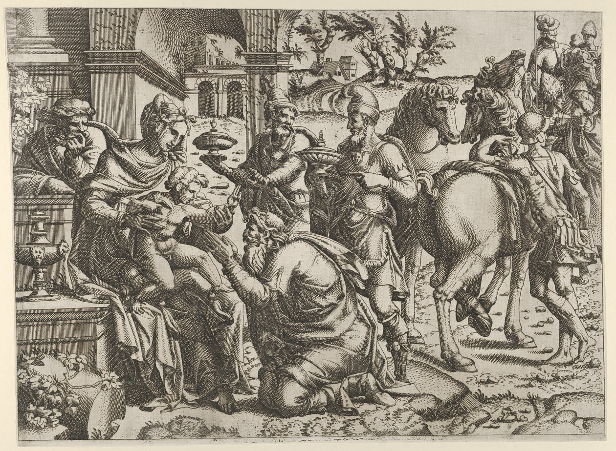 Klanění tří králů, ca. 1545. od Jean Mignon