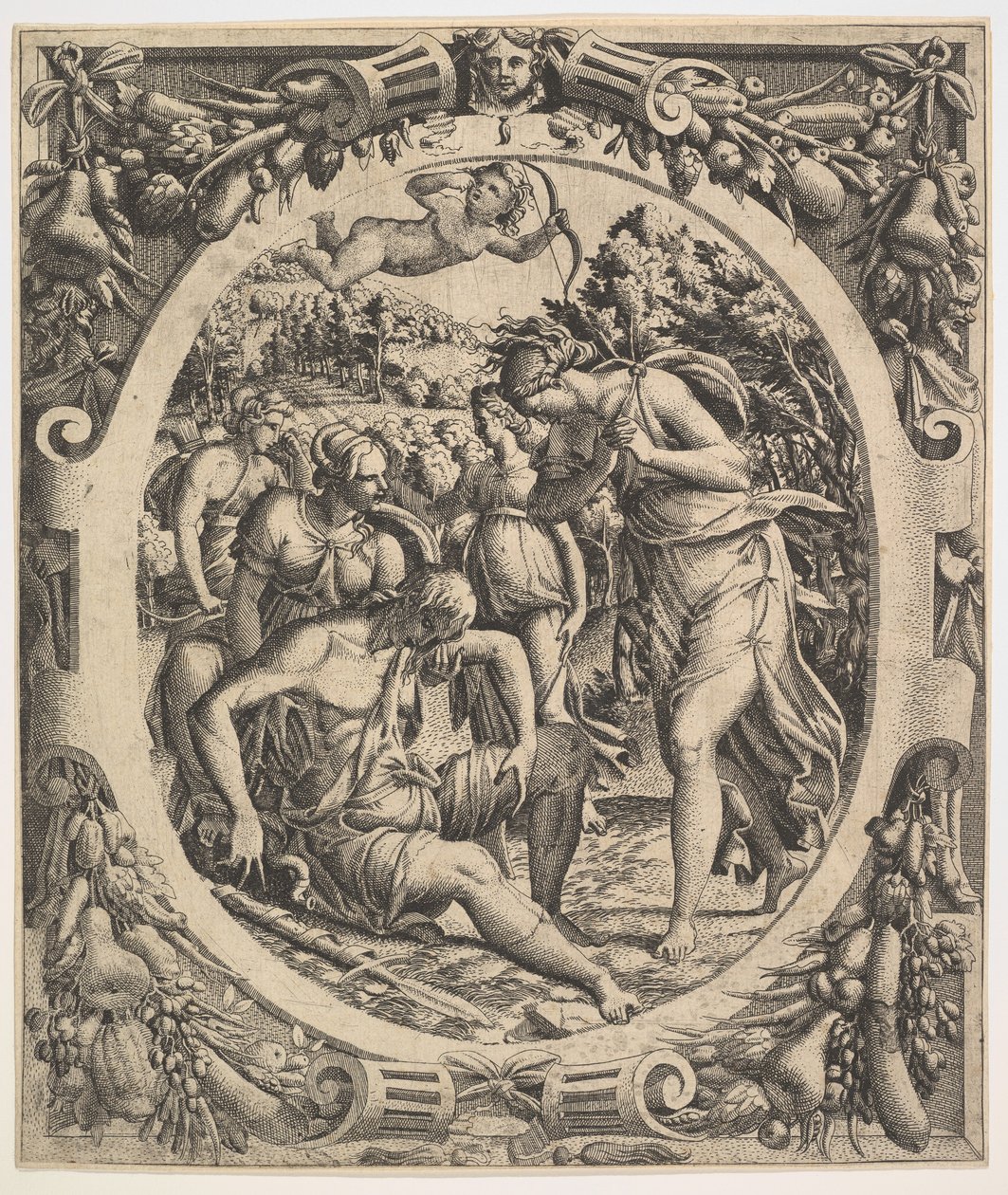 Smrt Adonise, 1544. od Jean Mignon