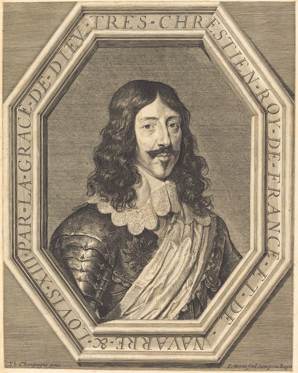 Ludvík XIII od Jean Morin after Philippe de Champaigne