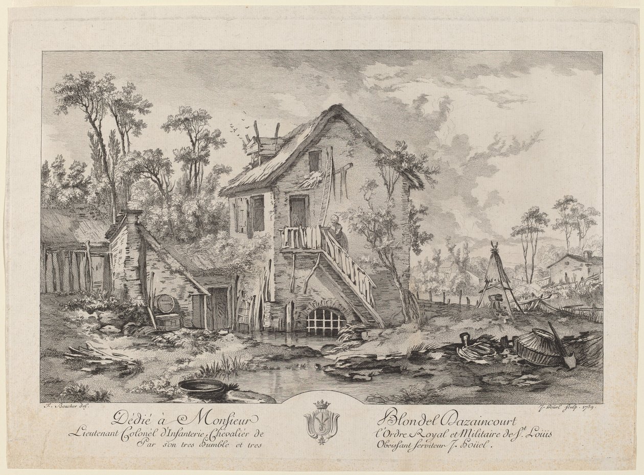 Dvůr od Jean Pierre Louis Laurent Hoüel after François Boucher