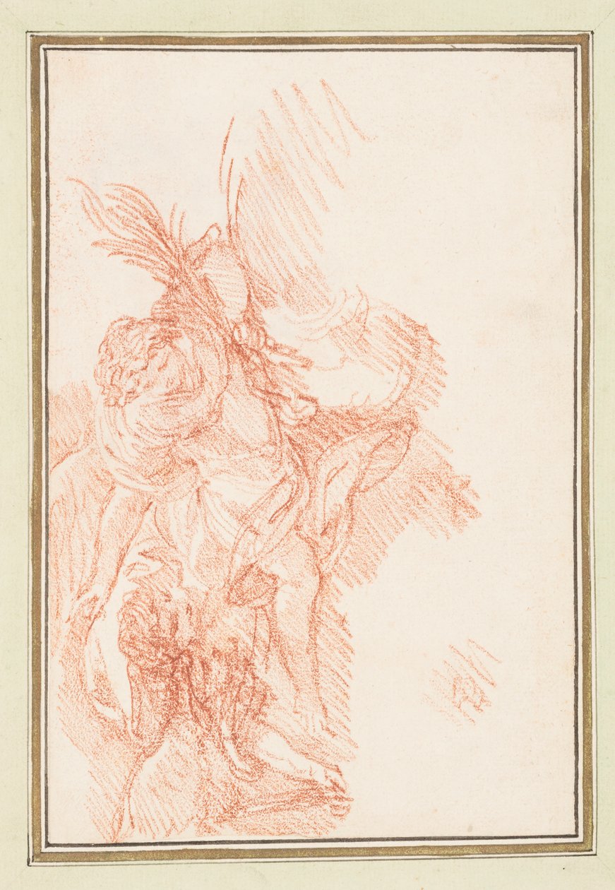 Postava s listy a putto od Jean Robert Ango