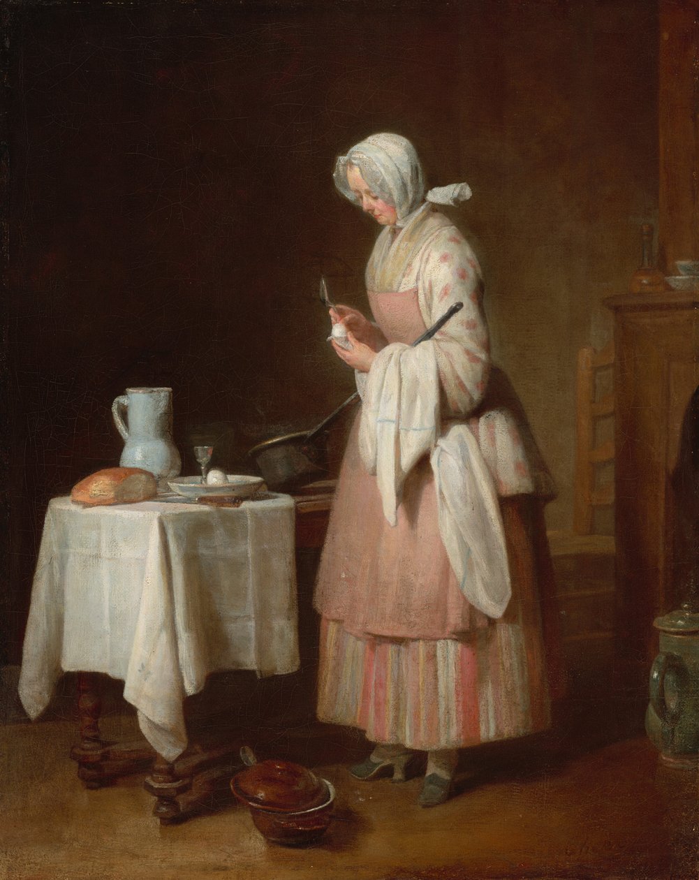 Pozorná sestra, 1747. od Jean Baptiste Simeon Chardin