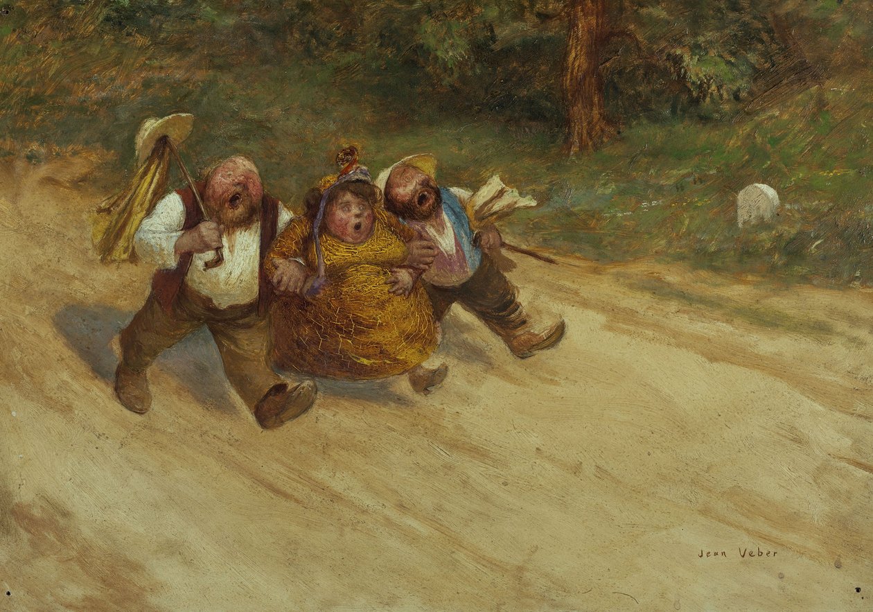 Tři dobří přátelé, asi 1902 (olej) od Jean Veber
