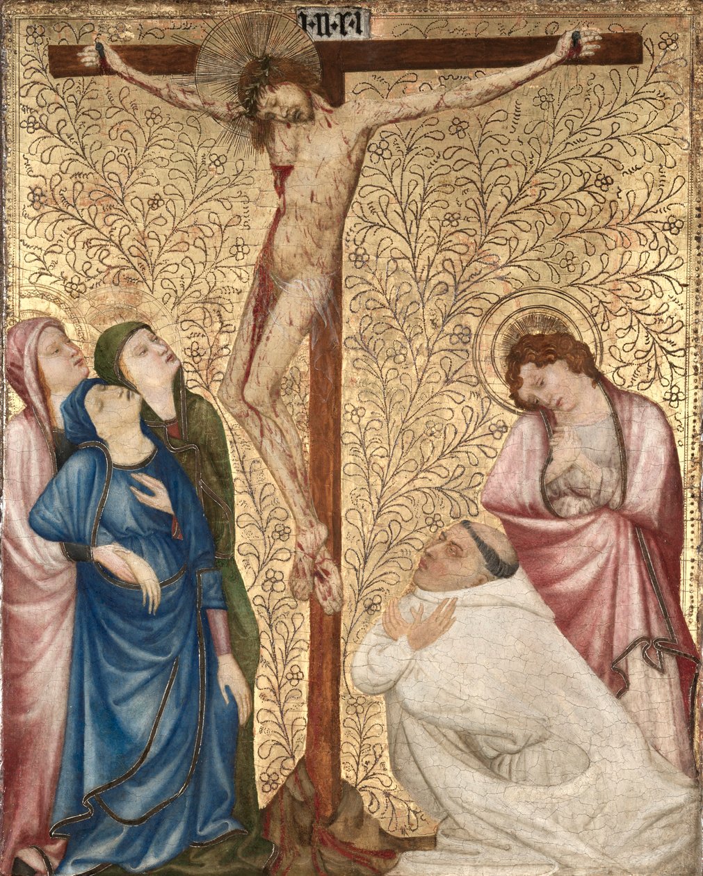 Kalvárie s kartuziánským mnichem, 1389-1395. od Jean de Beaumetz