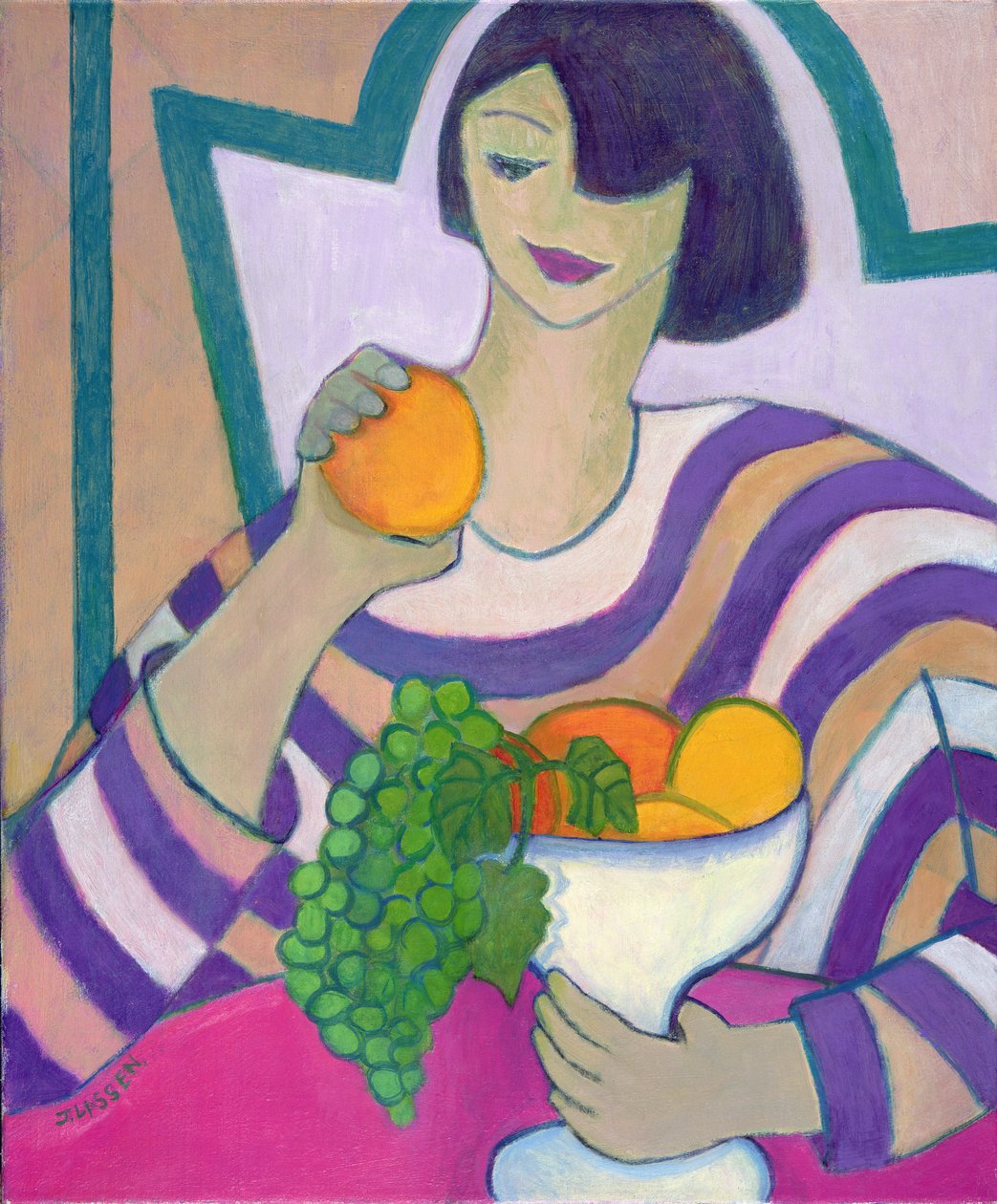 Zakázané ovoce, 2003-04 (akryl na plátně) od Jeanette Lassen