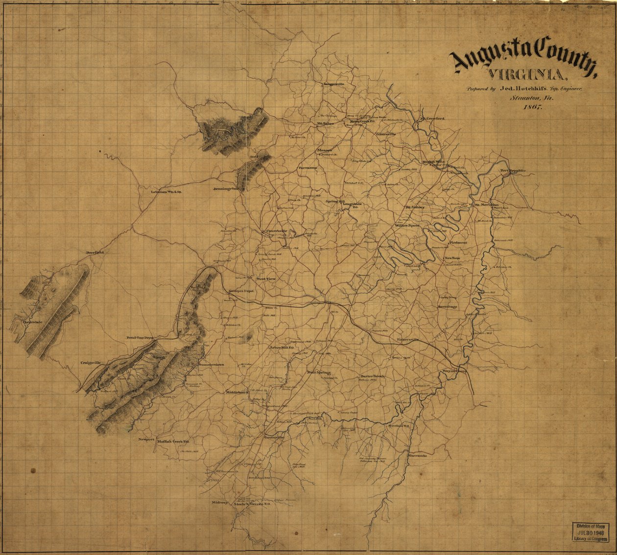 Augusta County, Virginia, LOC 99446931 od Jedediah Hotchkiss