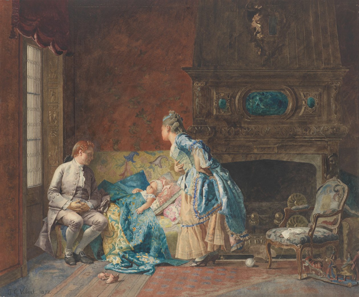 První dítě, 1872. od Jehan Georges Vibert
