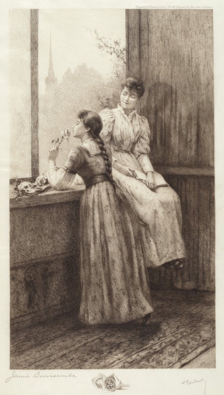 Bez názvu (Dvě dívky u okna) od Jennie Augusta Brownscombe