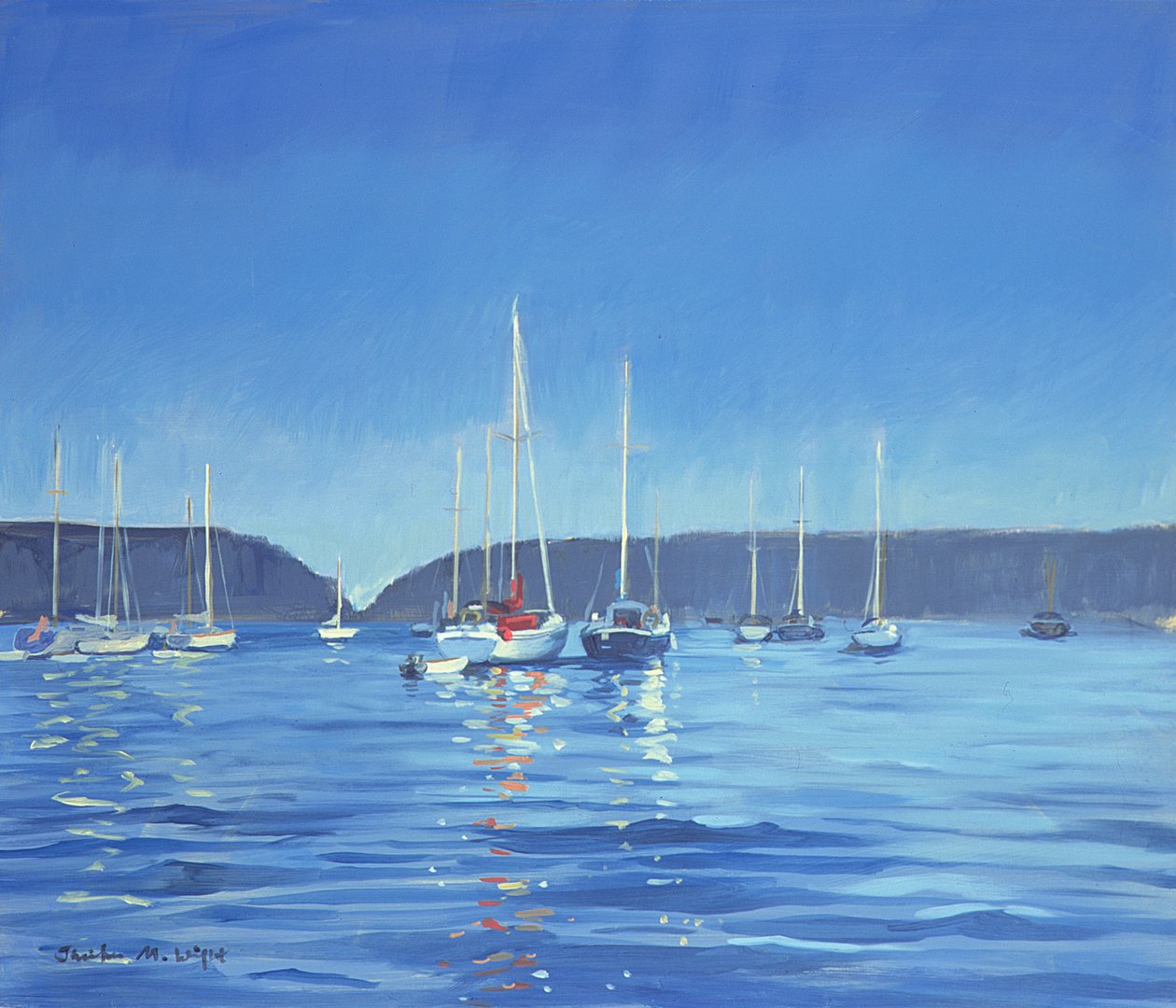 Salcombe - Jachty - Twilight od Jennifer Wright