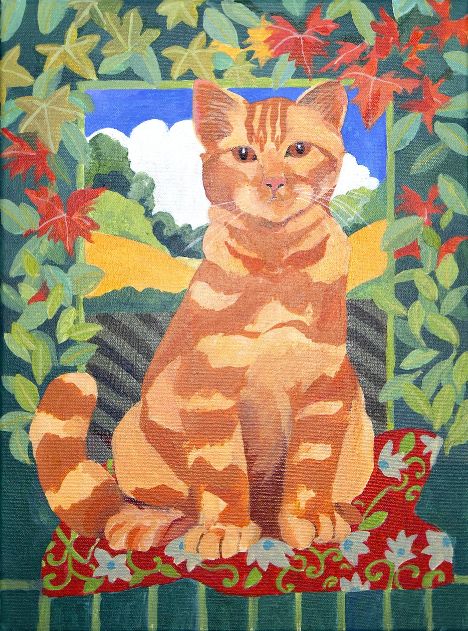 Kočka, 2014 (akryl na plátně) od Jennifer Abbott