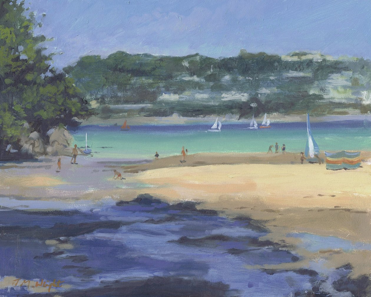 Salcombe Millbay Morning (olej na plátně) od Jennifer Wright