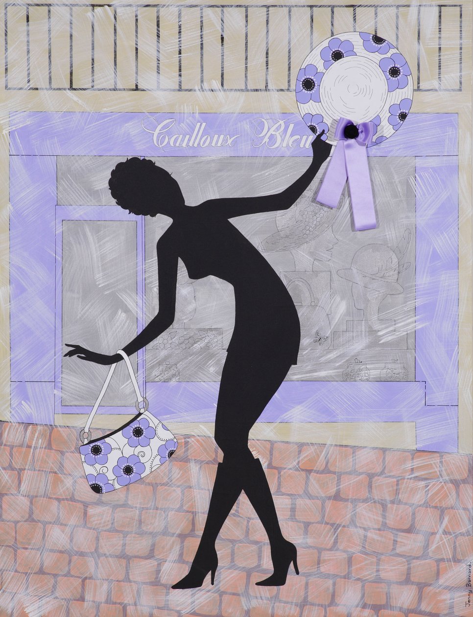 Cailloux Bleu, 2009 (akryl na plátně) od Jenny Barnard
