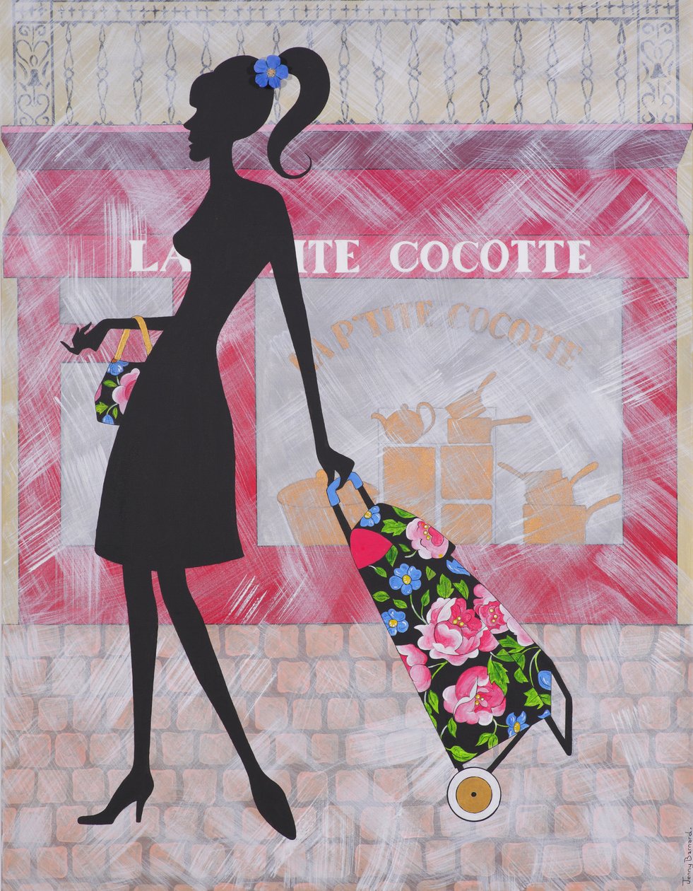 La Petite Cocotte, 2009 (akryl na plátně) od Jenny Barnard