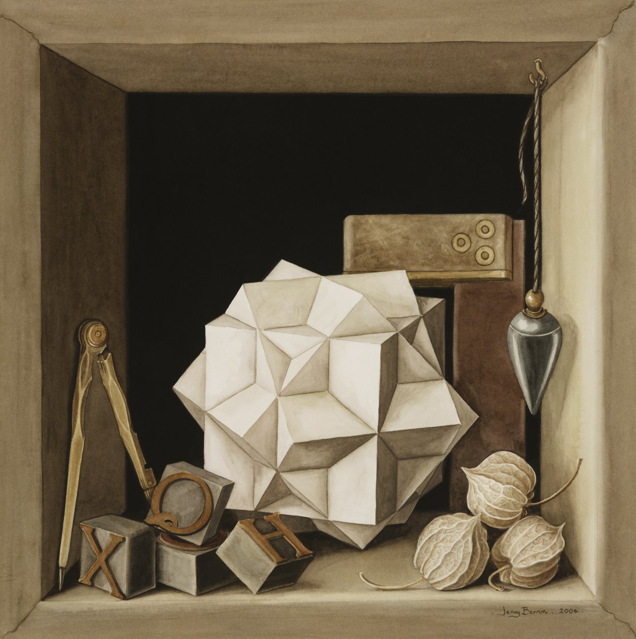 Geometrie, 2004 (wc na papíře) od Jenny Barron