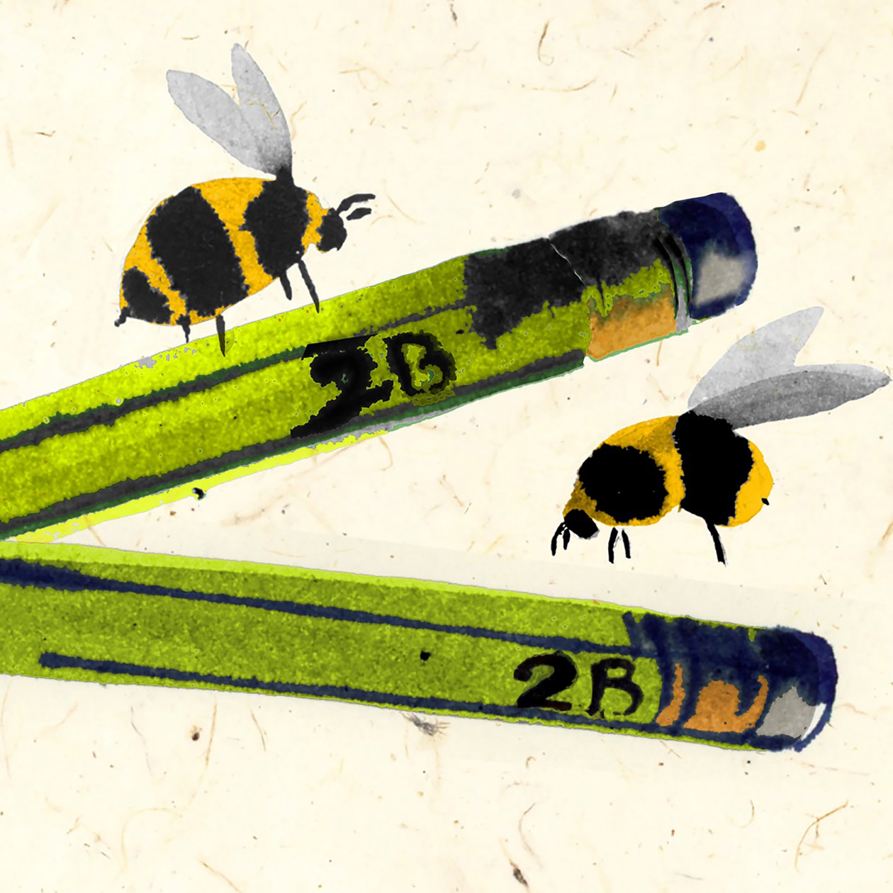 2B Or Not 2 Bee (akvarel) od Jenny Frean