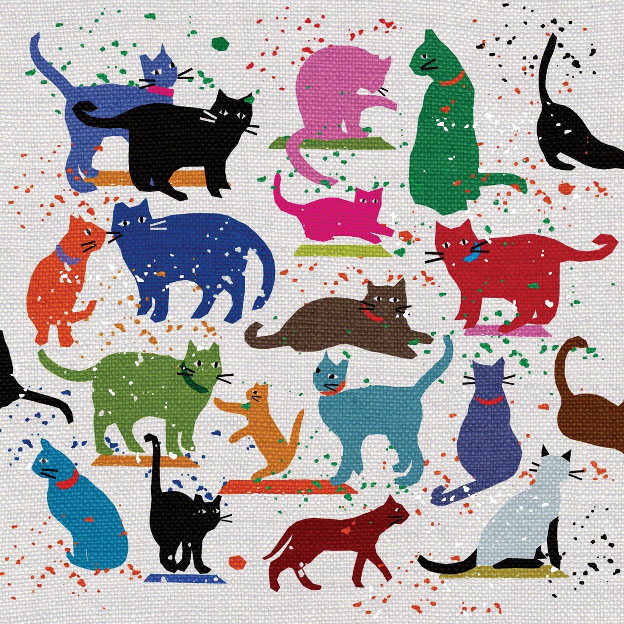 Cat Love, 2022 (kombinovaná média) od Jenny Frean