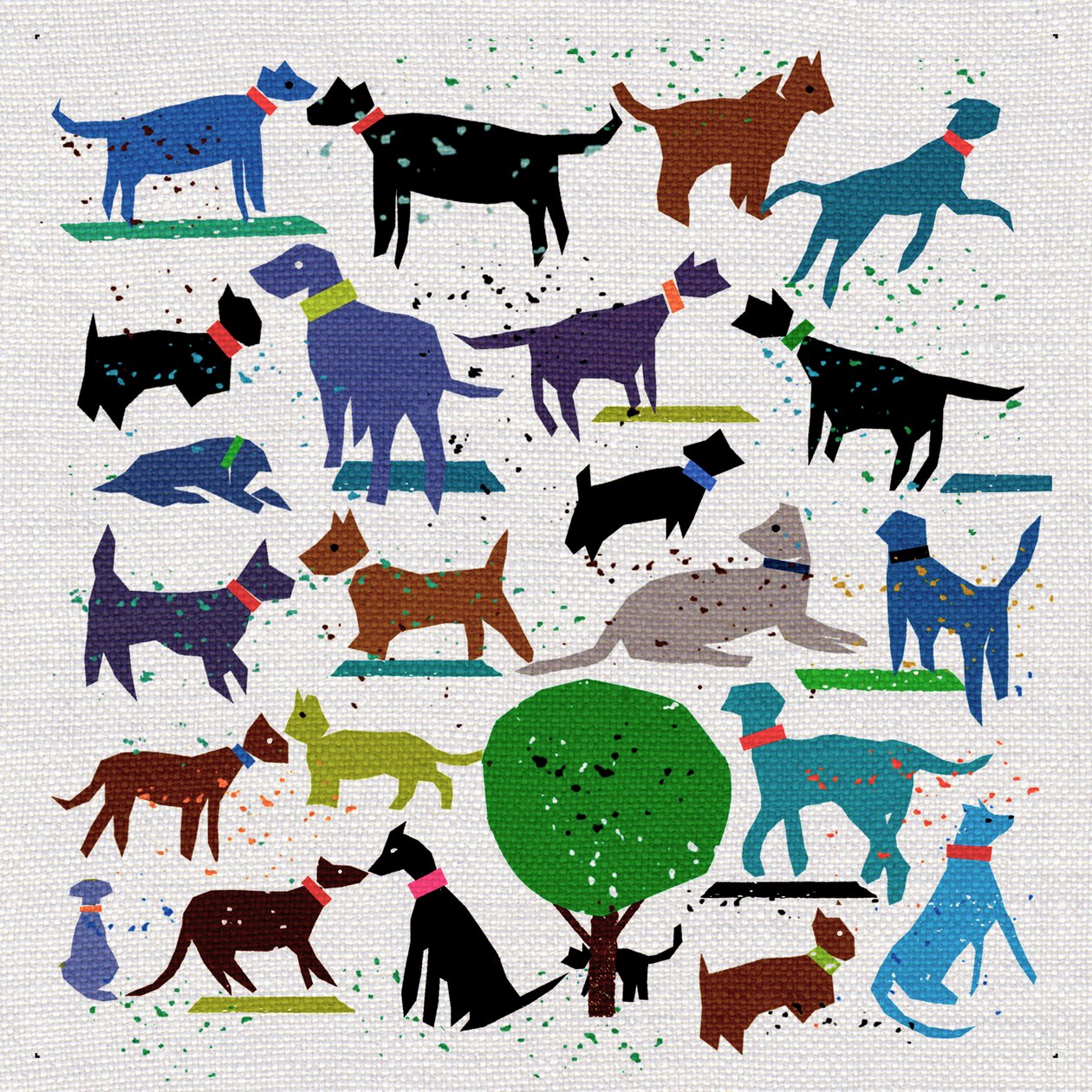 Dog Love, 2022 (kombinovaná média) od Jenny Frean