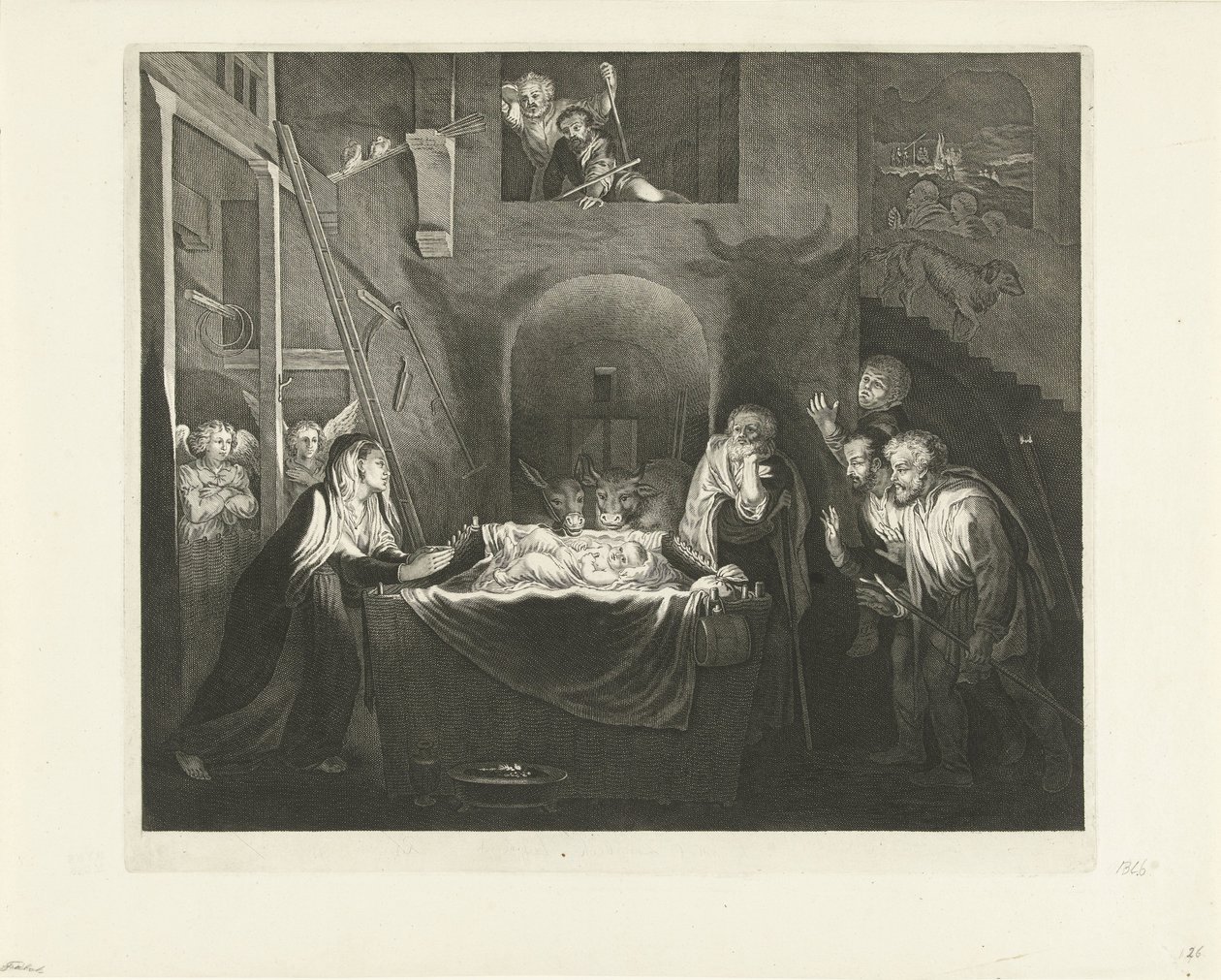 Klanění pastýřů od Jeremias Falck