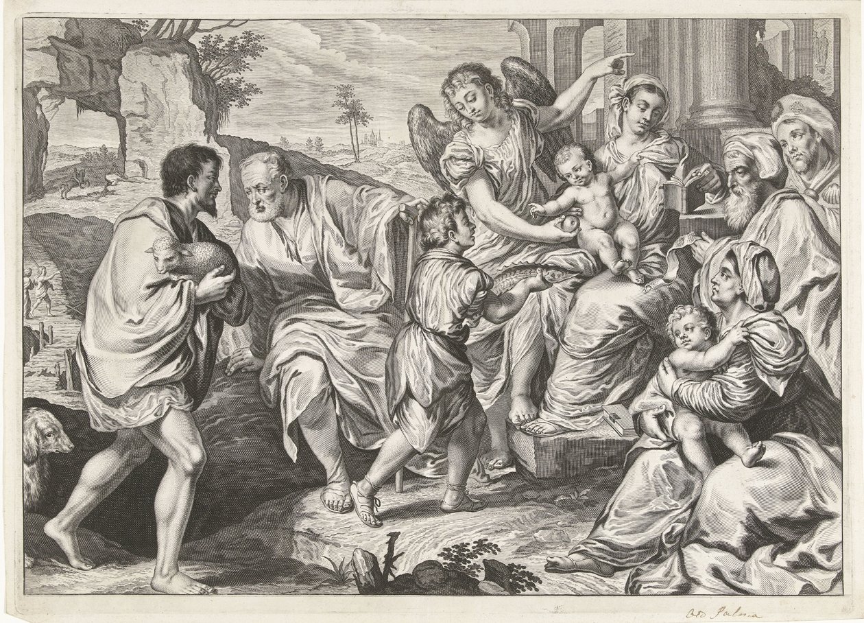 Svatá rodina ve společnosti druhých od Jeremias Falck