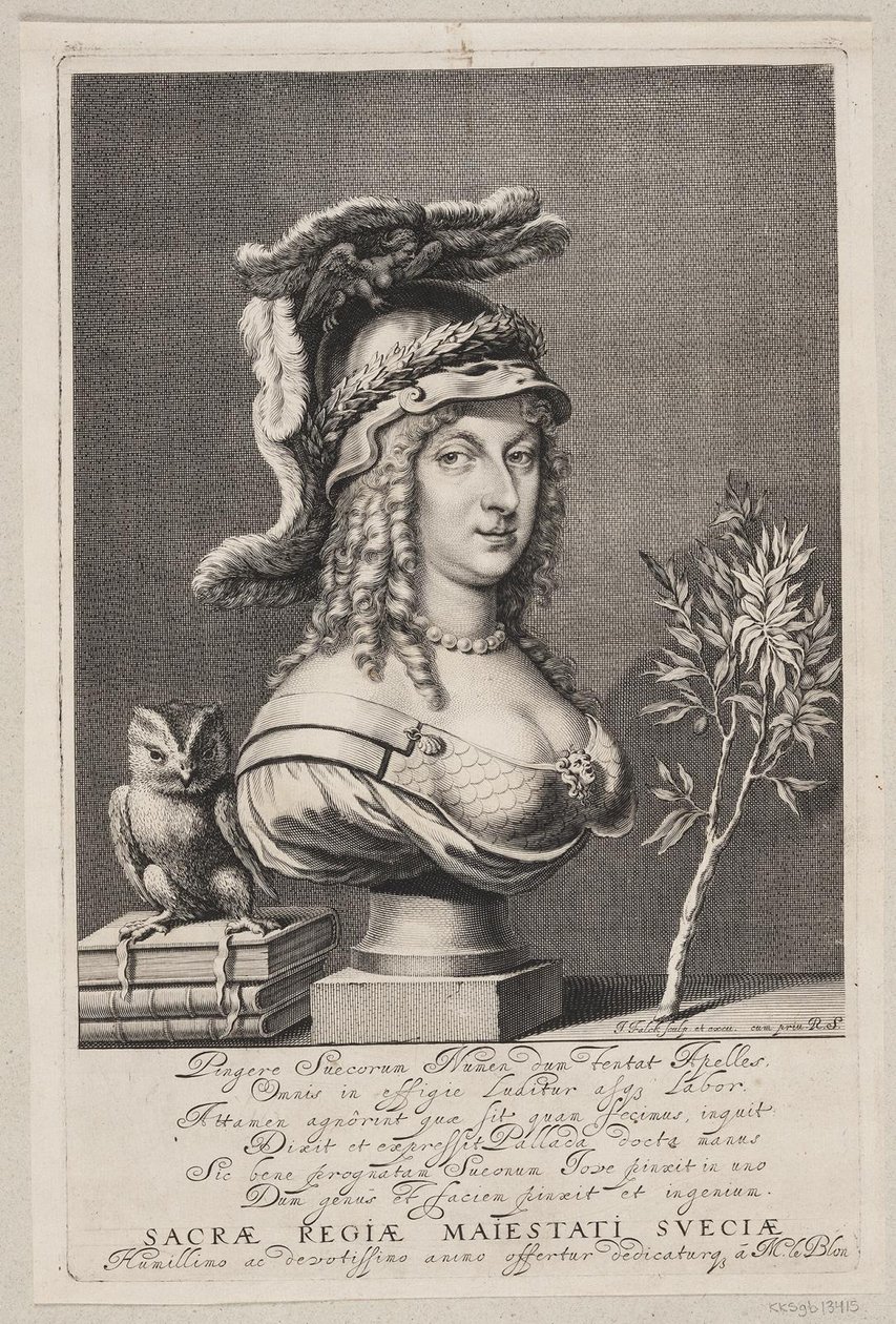Švédská královna Christina od Jeremias Falck
