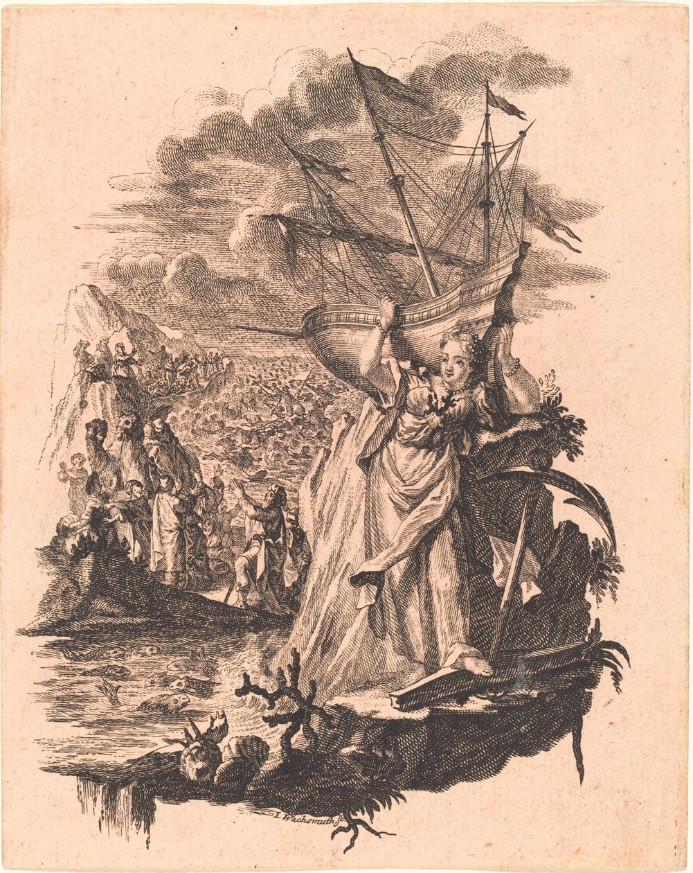 Alegorie vody od Jeremias Wachsmuth