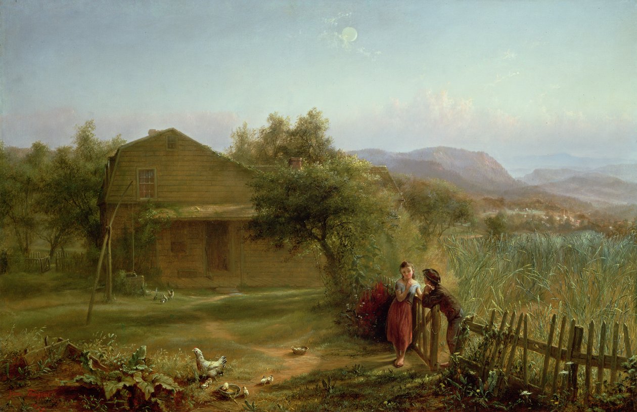 Flirtování, 1875 od Jerome Thompson