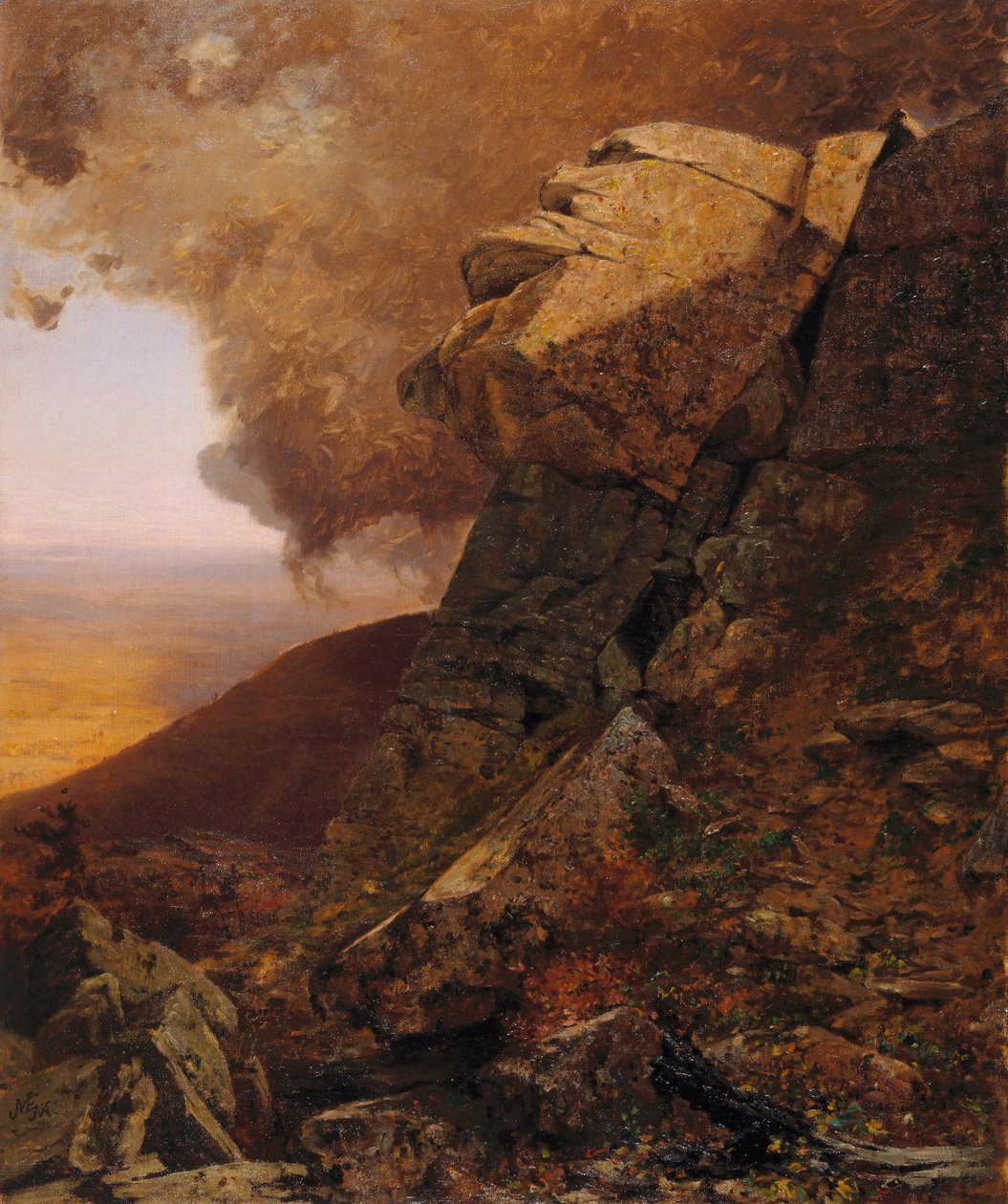 Útes v Catskills od Jervis McEntee