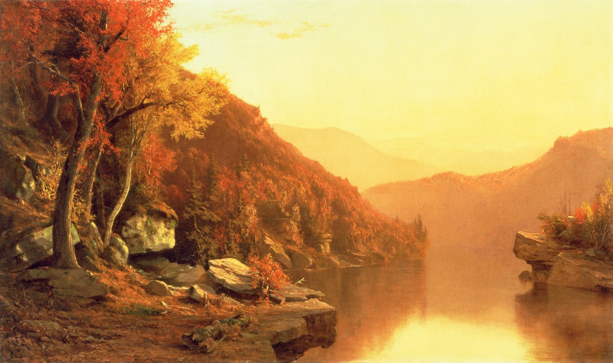 Shawangunk Mountains, podzim, 1863 od Jervis McEntee