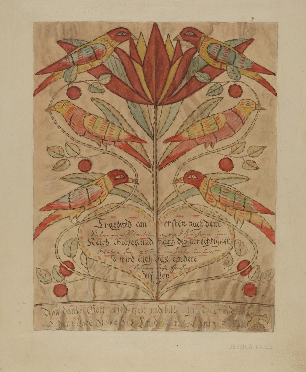 Kresba zlomeniny rodný list, c. 1936. od Jessica Price
