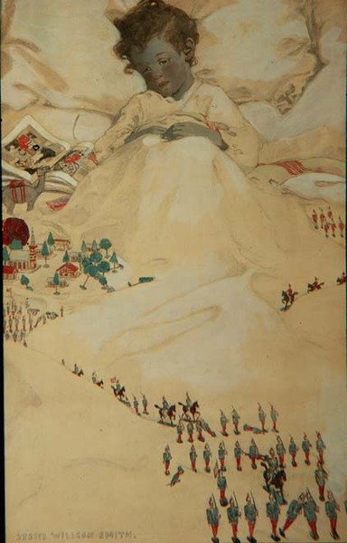 Země Counterpane (barevné lito) od Jessie Willcox Smith
