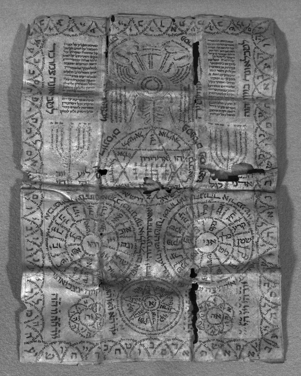 Kabalistický amulet (pergamen) od Jewish School