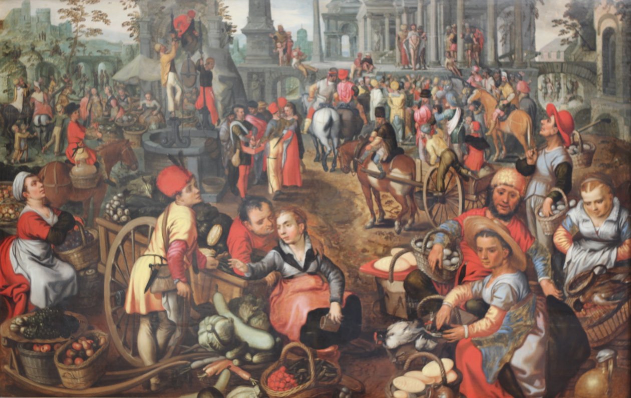Trh s Ecce Homo od Joachim Beuckelaer
