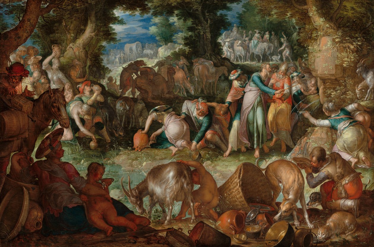 Mojžíš udeřil do skály, 1624. od Joachim Anthonisz Wtewael
