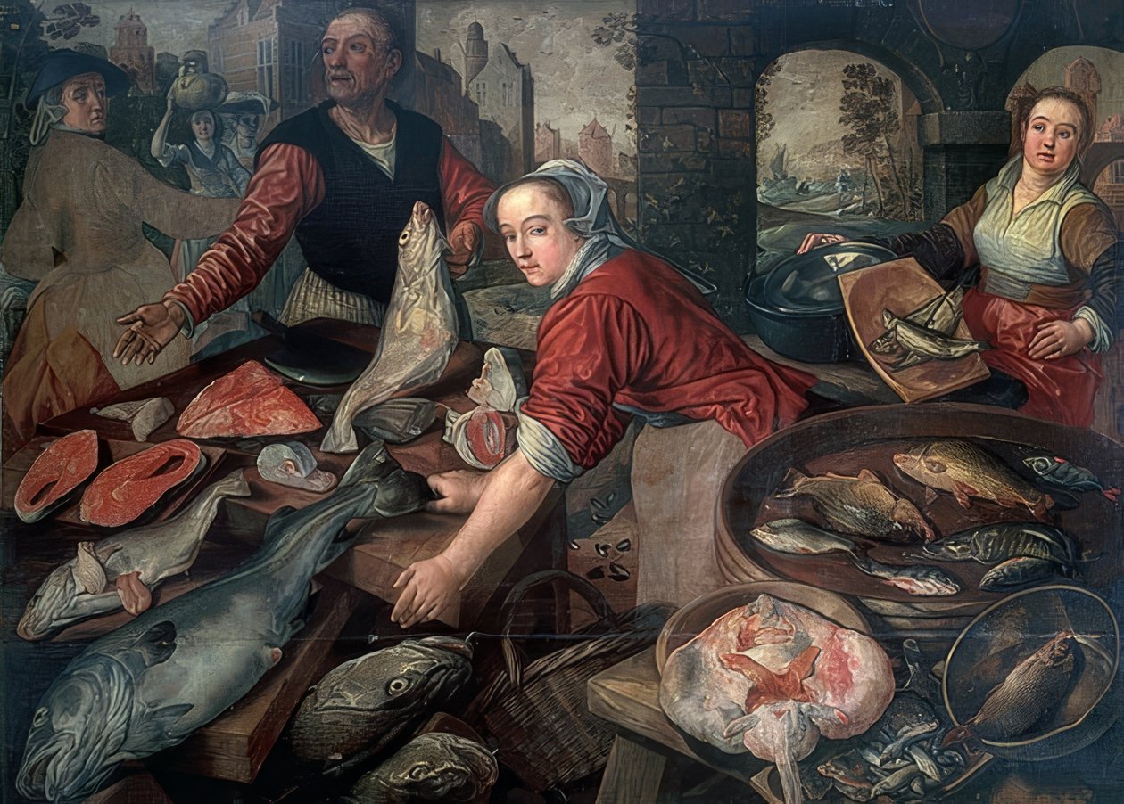 Fischmarkt. 1570 od Joachim Beuckelaer