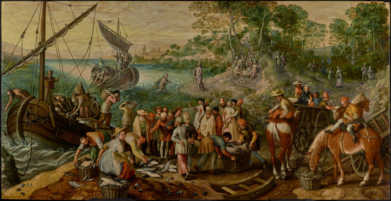 Zázračný tah ryb od Joachim Beuckelaer