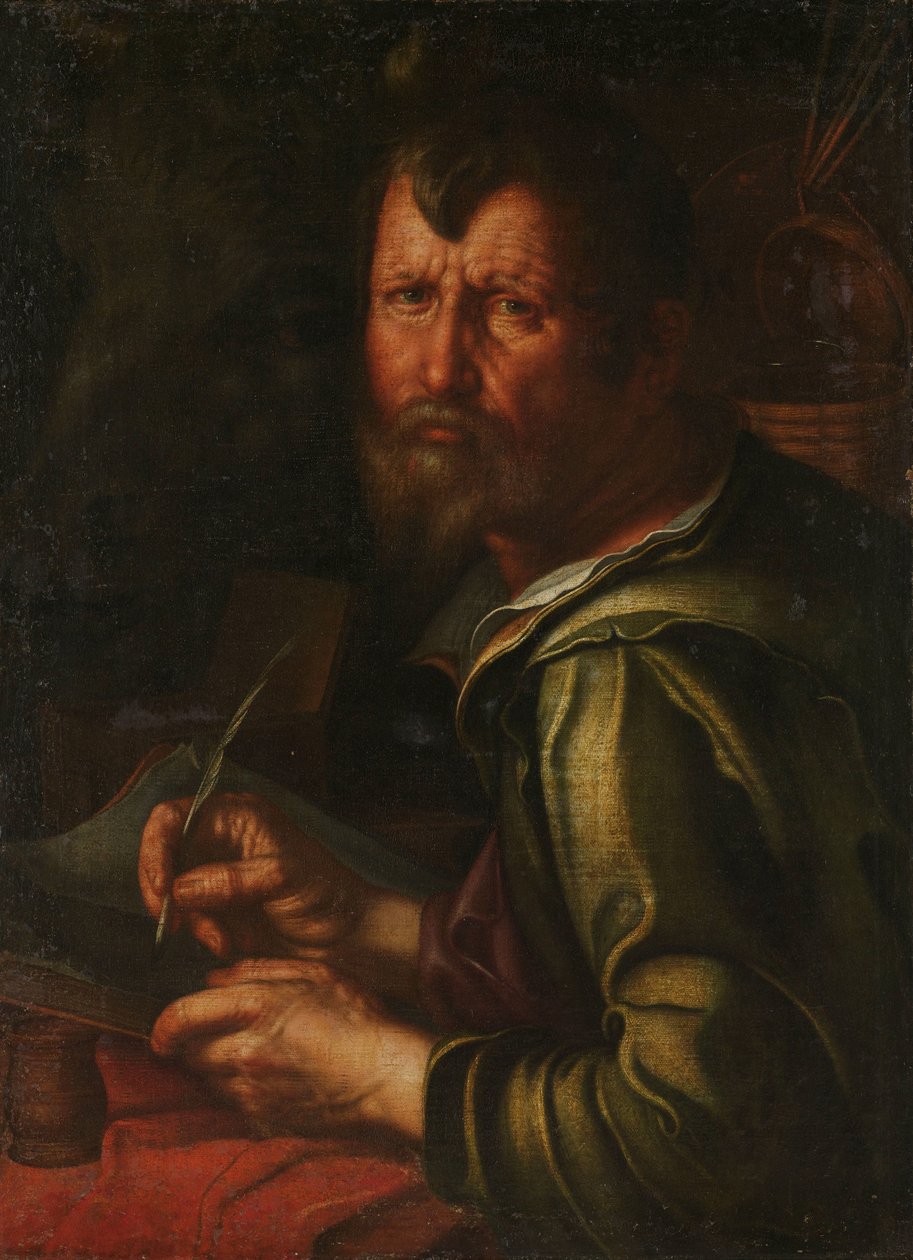 Evangelista svatý Lukáš od Joachim Wtewael or Utewael