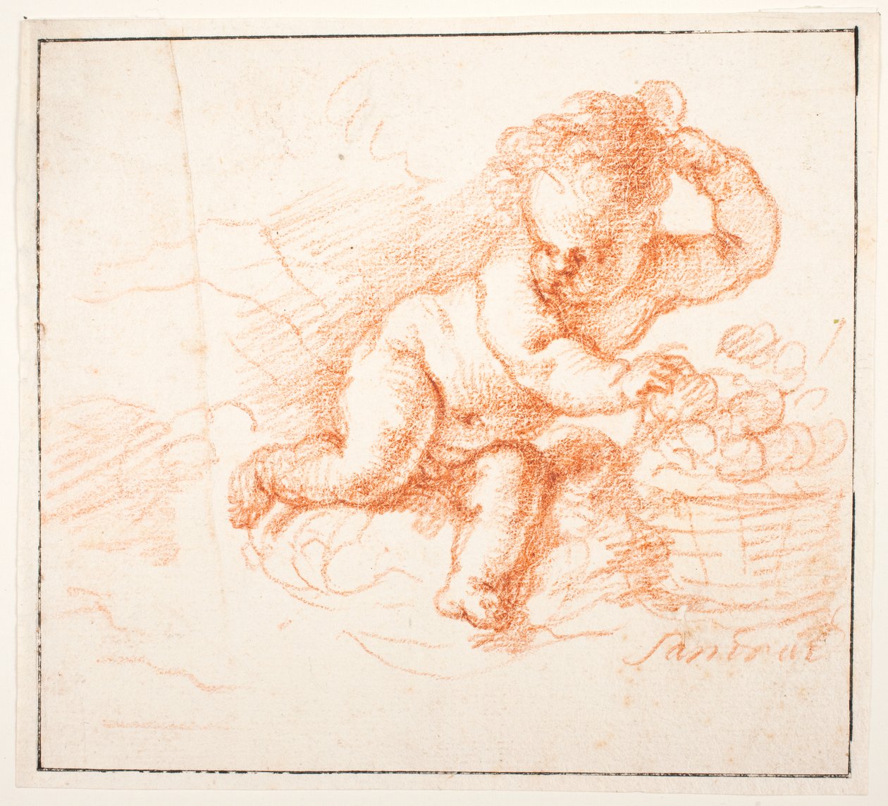 Putti sbírá ovoce od Joachim von Sandrart