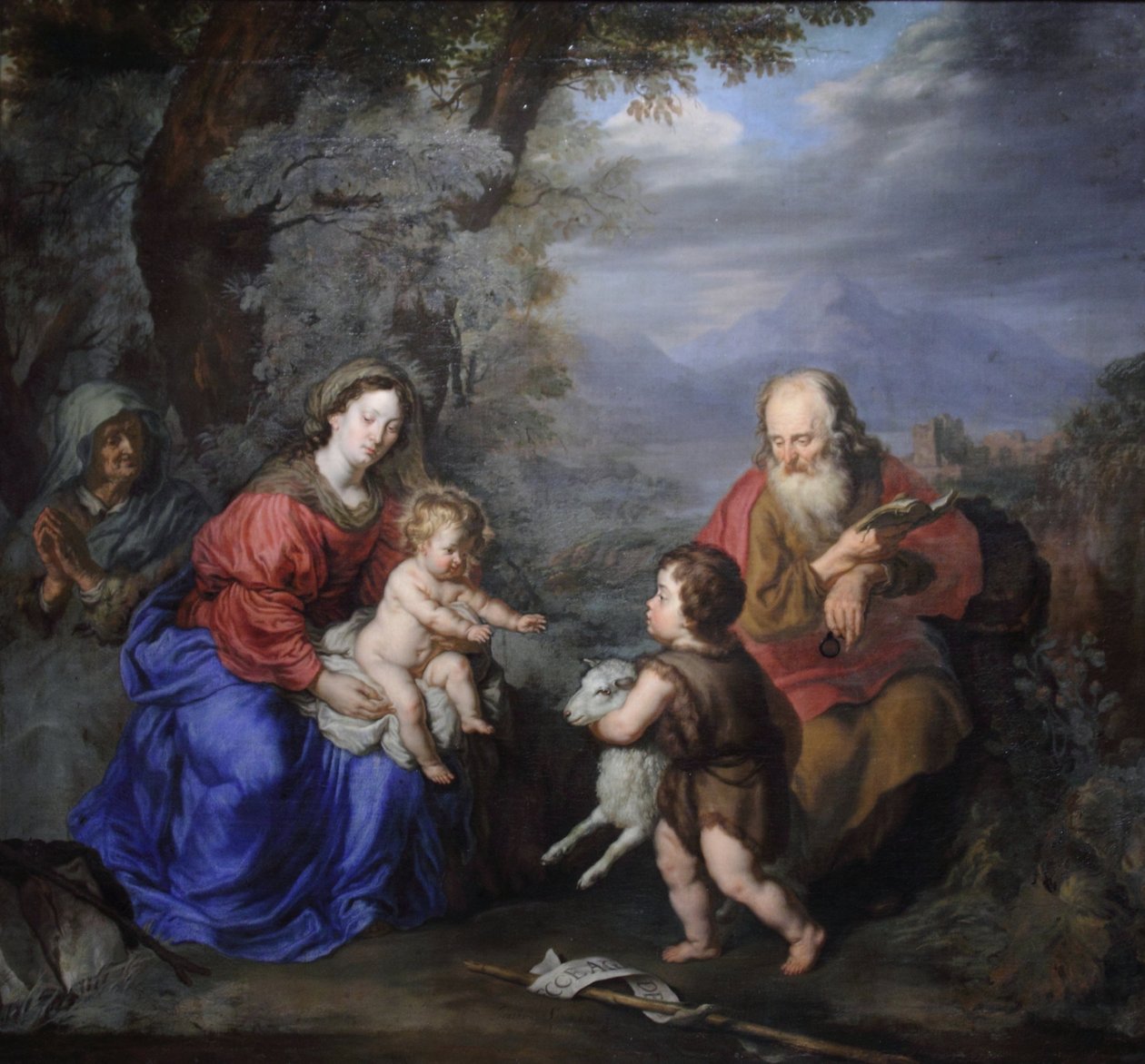 Svatá rodina v krajině od Joachim von Sandrart