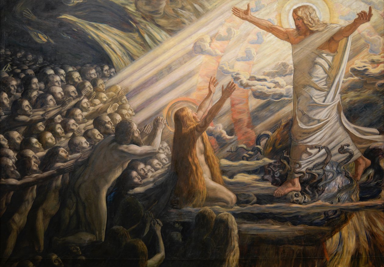 Kristus v říši mrtvých od Joakim Frederik Skovgaard