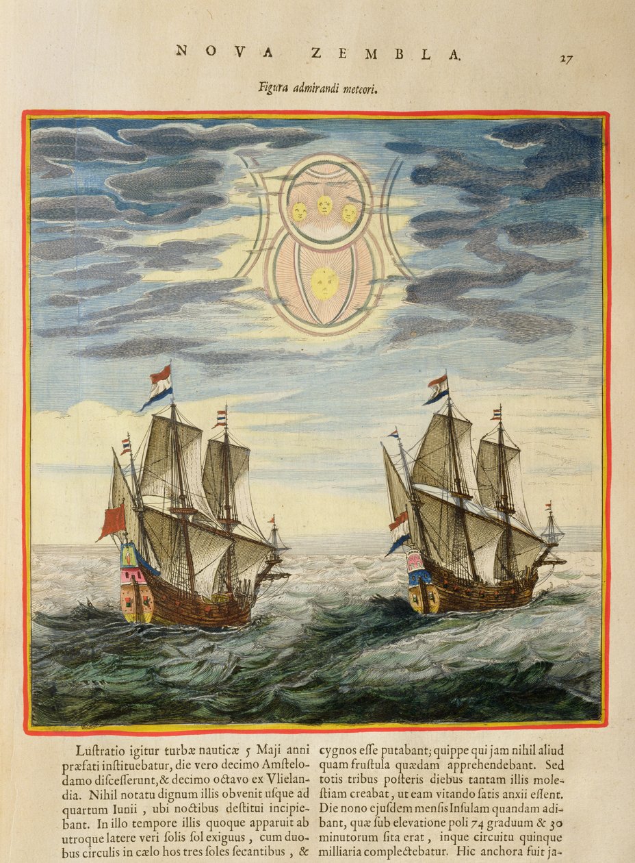 Slunce a hvězdy, které vedou námořníky na jejich cestě, z „Atlas Maior, Sive Cosmographia Blaviana“, 1662 od Joan Blaeu