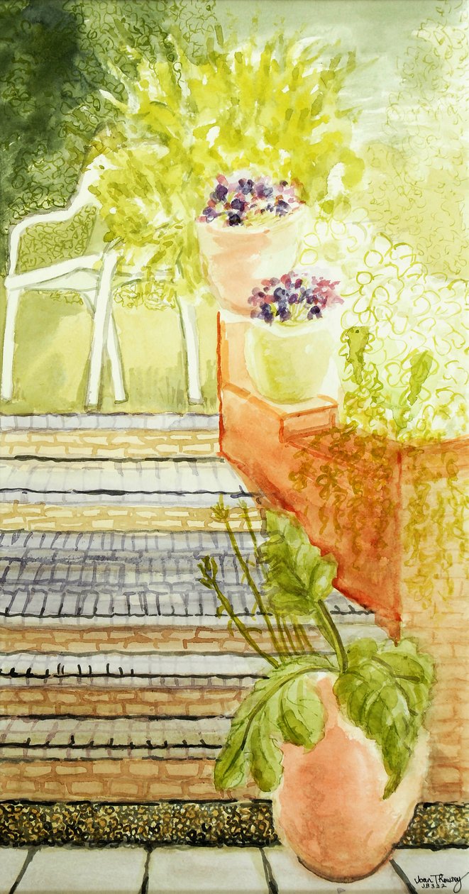Cynthias Garden;Schody a hrnce, 2009, od Joan Thewsey