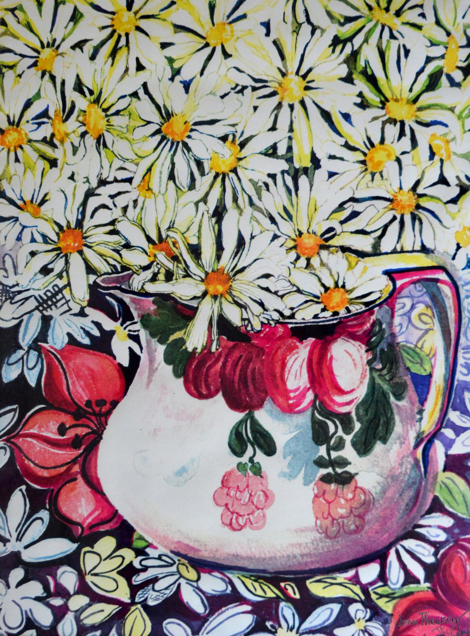 Marguerites in a 30s Jug, 2001, od Joan Thewsey
